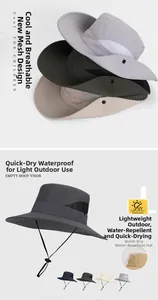 Detail of multi-color kids sun hats with breathable mesh and waterproof quick-dry fabric