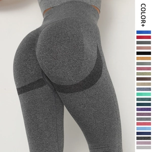Damen Hohe Taille Nahtlose Yogahose Hüftstraffend Bauchkontrolle Workout Leggings Atmungsaktiv Slim Fit Gym Fitness Bottoms