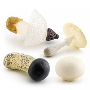 Realistic Simulation Mushroom Fungi Models Solid ABS Plastic Educational Science Toy Miniature Decor Photography Props