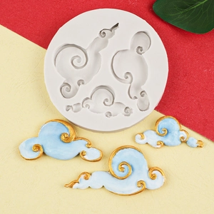 Siliconen mal met Chinees wolkenpatroon voor fondant en chocolade in elegante stijl