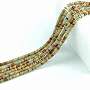 Perles naturelles en pierre peau de serpent de couleurs mélangées pour bijoux et DIY