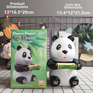 Panda electronic piggy bank dimensions 13x16.5x20cm with colorful retail packaging box