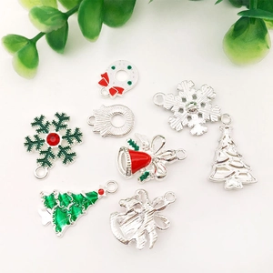 Christmas tree snowflake bell alloy charms collection for DIY bracelets and necklaces