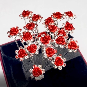 Forcine Per Capelli A Forma Di U In Lega Strass Cristallo Perla Artificial Fiore Matrimonio Sposa Damigella D Onore Eleganti Bastoncini