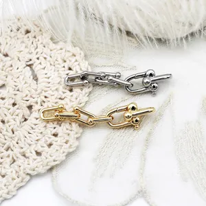 U-Form Hufeisen Schnalle Verbinder Verschluss 18K Vergoldetes Kupfer Für DIY Künstliche Perlenkette Armband Schmuckherstellung