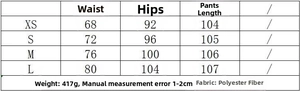 Detailed size chart for short sleeve blazer and trousers set with polyester fabric info
