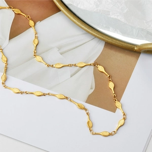 Creative gold tennis racket necklace set with grid textured oval link chain jewelry