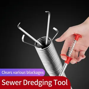 Flexible Drain Clog Remover Stainless Steel Claw Pipe Unblocker Tool For Kitchen Sink Bathroom Toilet Sewer Cleaning