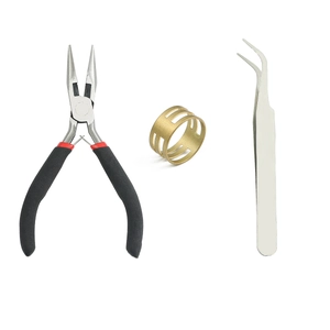 3-teiliges DIY Schmuckherstellungs-Werkzeugset mit Spitzzange, Pinzette und Ringöffner