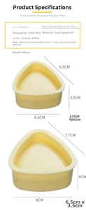 Specifiche dettagliate delle dimensioni per stampi per onigiri triangolari