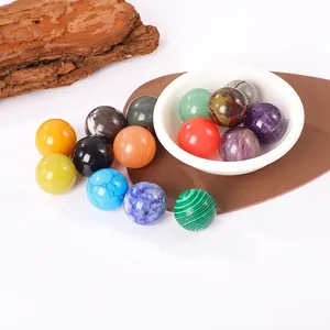 Natural Crystal Gemstone Spheres Polished Round Ball For Home Decor Meditation Office Desktop Ornaments Decorative Stones