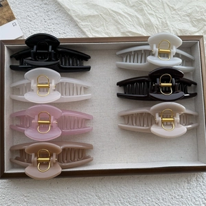 Chic PC hair claw clips set in assorted colors with durable golden metal springs