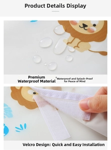 Close-up of waterproof fabric with water droplets and hook-and-loop fastener detail