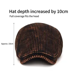 Knit tie-dye ivy cap with 10cm depth design for full wrap fit and winter warmth