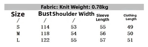 Size chart detail for checkered bomber jacket including bust and length measurements