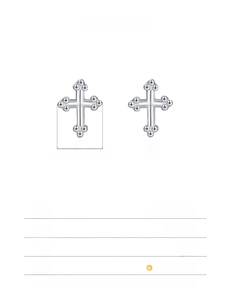 Detailed size specifications for 925 sterling silver mini cross stud earrings in 5x7mm