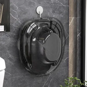 Translucent wall-mounted sitz bath basin with wavy rim for maternity and home care