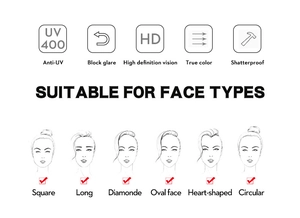 UV400 protection features and face shape suitability guide for Y2K trendy sunglasses