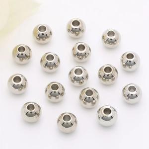 Polished 14K gold filled round spacer beads with center holes for DIY jewelry making