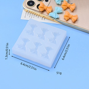 Moule en silicone à 6 cavités en forme de nœud pour chocolat et décoration de gâteau