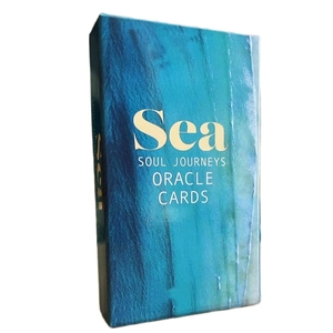 Sea Soul Journeys Oracle Cards set in blue ocean pattern box with gold lettering