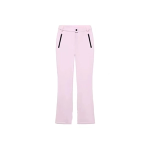 Rosafarbene Kapuzenjacke mit Reißverschluss und funktionelle Skihose für Damen