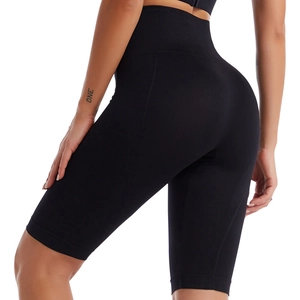 High Waist Seamless Yoga Shorts For Women Moisture Wicking Quick Dry Athletic Running Fitness Gym Biker Sportswear Slim Fit