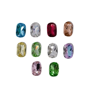 Colorful oval 6x8mm cushion cut rhinestones for nail art decoration and jewelry DIY