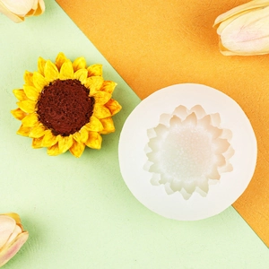 Stampo creativo in silicone a girasole per candele profumate e decorazioni per torte fondant