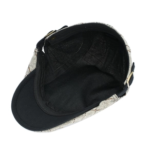 British style cotton plaid newsboy cap with breathable lining and 100% cotton label