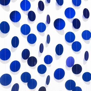 Blaue runde Papiergirlande Banner für Hochzeit und Geburtstag Party Dekorationen