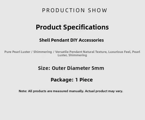 Detail specifications for 5mm 18k gold butterfly shell pendant for DIY jewelry making