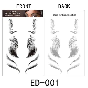 Adesivi tatuaggi per capelli resistenti all'acqua per contorni e capelli naturali