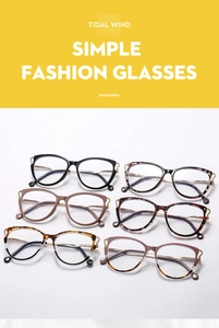Cat eye TR90 blue light blocking glasses frames in six assorted stylish colors