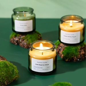 70g natural soy wax scented candles with lime basil and citrus essential oils