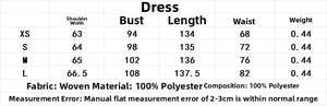 Detailed size chart for elegant sleeveless high-neck maxi dress with belt and woven fabric