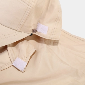 Outdoor 360 sun protection hat with detachable neck flap and high-quality stitching