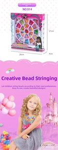 DIY bead jewelry kit showing specific dimensions of 27cm x 26cm x 4cm for girls