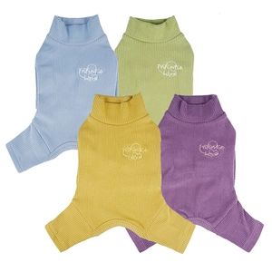 Minimalist knit dog bodysuit for small pets featuring Infinite Love heart embroidery