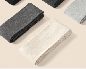 Detailed knit texture and color selection of thermal fleece lined vertical stripe leggings