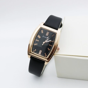 Vintage Square Women Quartz Watch Alloy Case PU Leather Strap Rhinestone Elegant Casual Analog Wristwatch