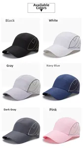 Selection of six quick-dry breathable sports baseball caps in various colors