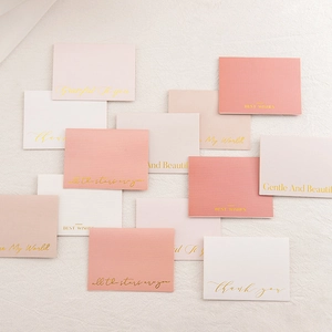 Gold Stamping Greeting Cards Paper Thank You Card For Birthday Valentine Wedding Party Best Wishes Minimalist Style