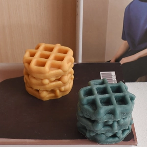 Three-layer waffle silicone mold for DIY aromatherapy candles and handmade soaps