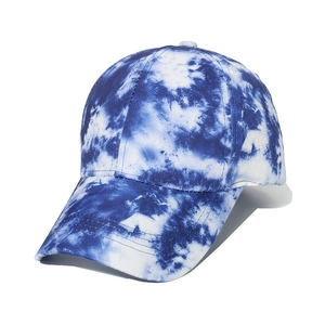 Casquette de baseball tie-dye bleu et blanc avec impression 3D pour hommes et femmes