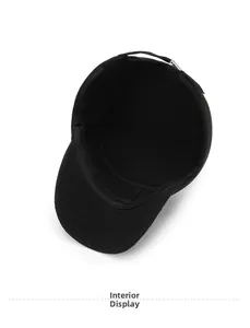 Internal view of thermal faux fur lining and adjustable strap on winter trapper hat