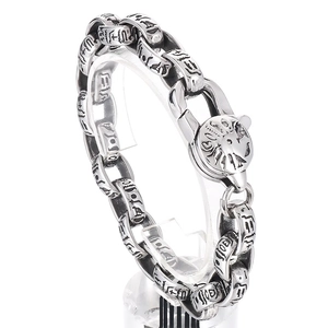 Men Vintage Egyptian Hieroglyphic Pattern Bracelet Heavy Punk 316L Stainless Steel Oval Link Chain Jewelry Gothic Style