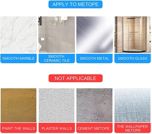 Guide for stainless steel hooks on surfaces like marble, tile, and glass, excluding plaster
