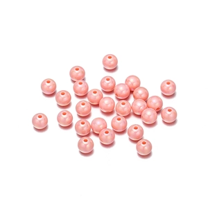 Colorful mixed acrylic round beads with electroplated finish for DIY jewelry and phone chains