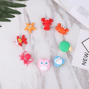 Variety set of 8 cute silicone animal and fruit cable protectors for data line charging